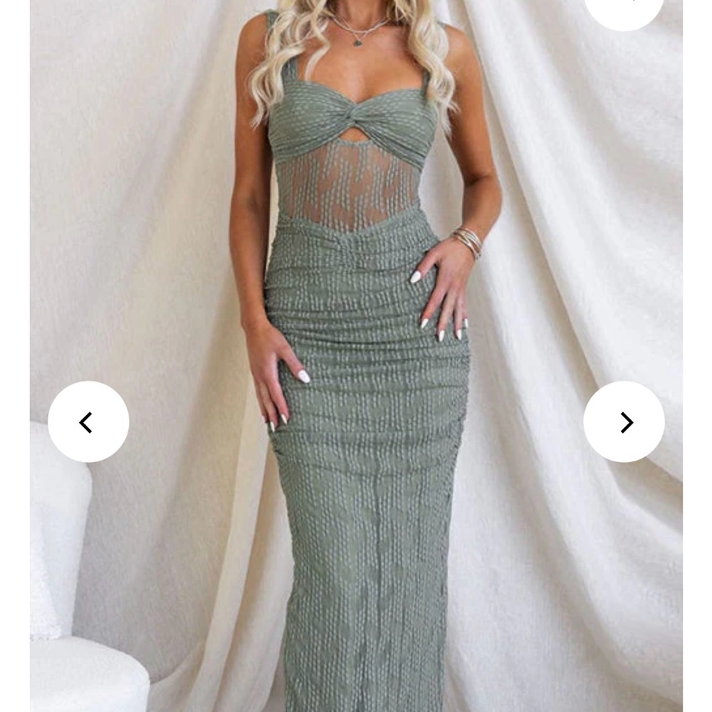 Mint green dress
